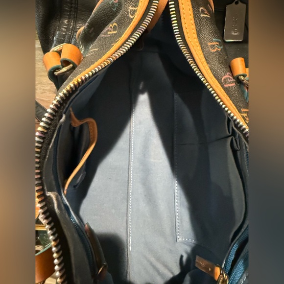 COPY - DOONEY & BOURKE Black Baguette with Rainbow DB Graphic & Rainbow Zipper … - Picture 15 of 16